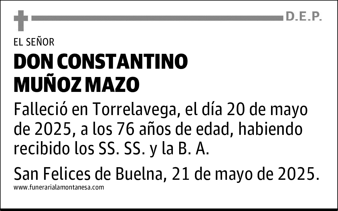 DON CONSTANTINO MUÑOZ MAZO