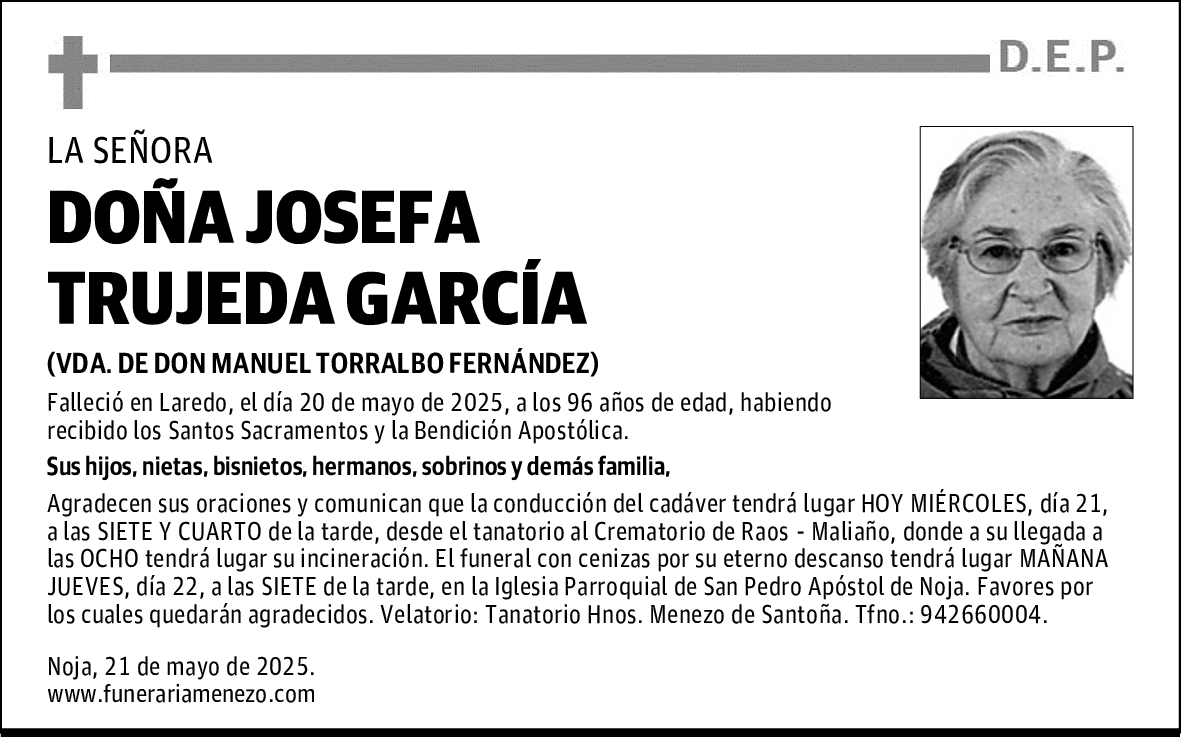 DOÑA JOSEFA TRUJEDA GARCÍA