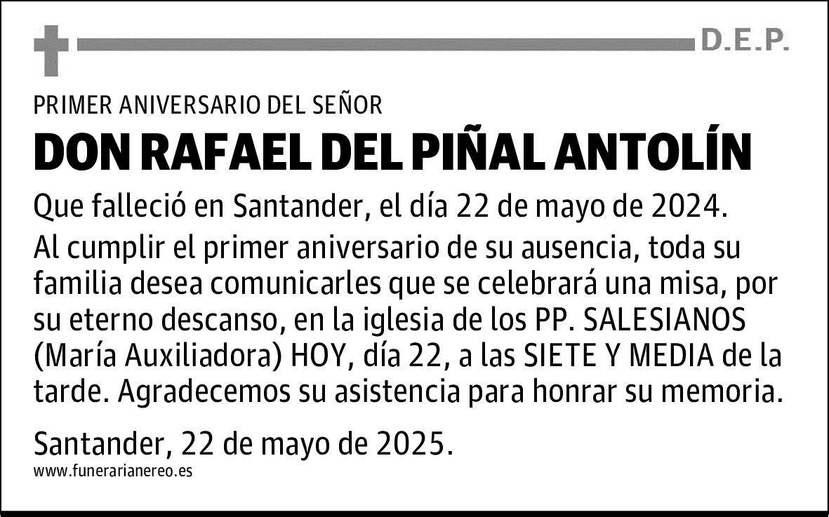 DON RAFAEL DEL PIÑAL ANTOLÍN