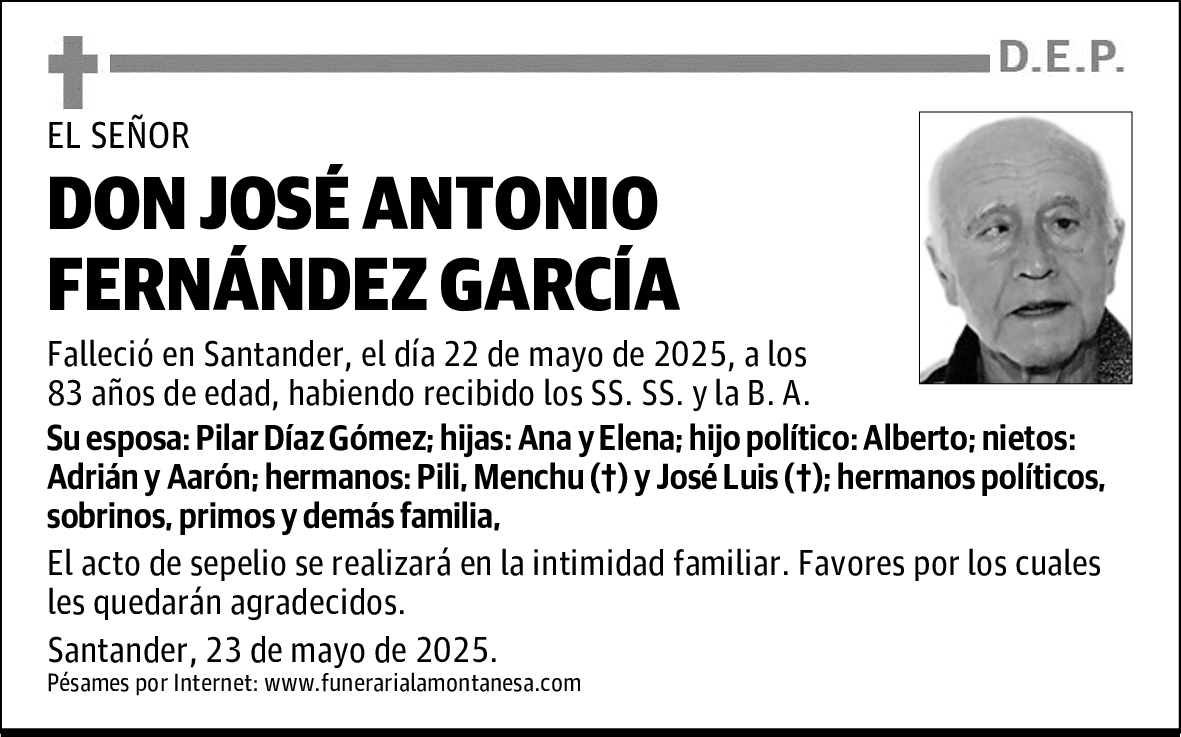 DON JOSÉ ANTONIO FERNÁNDEZ GARCÍA