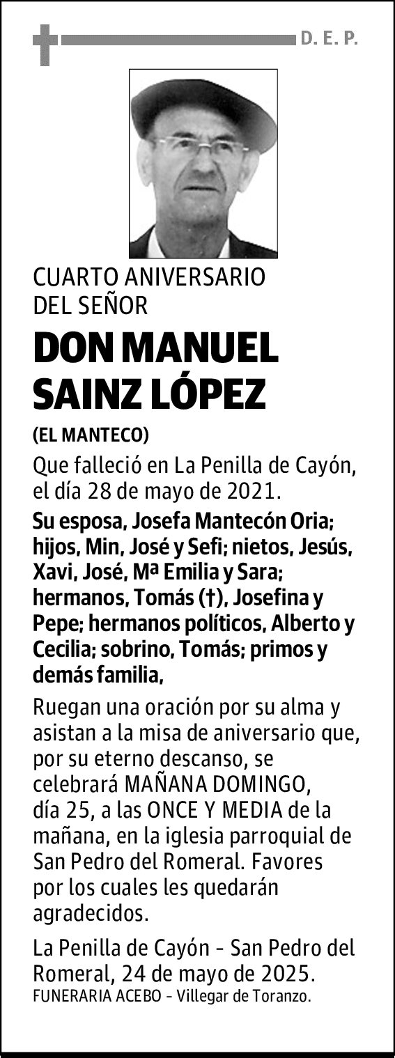 DON MANUEL SAINZ LÓPEZ