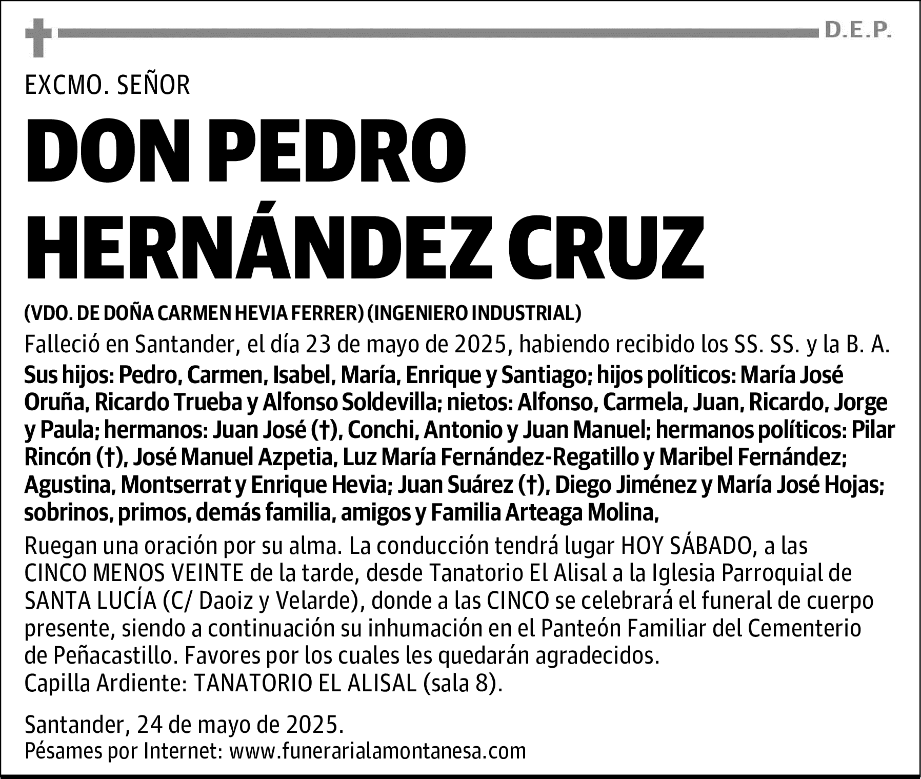 DON PEDRO HERNÁNDEZ CRUZ