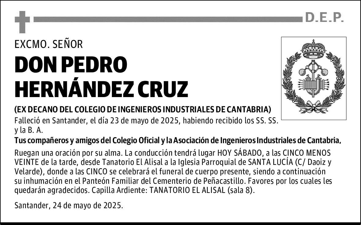 DON PEDRO HERNÁNDEZ CRUZ