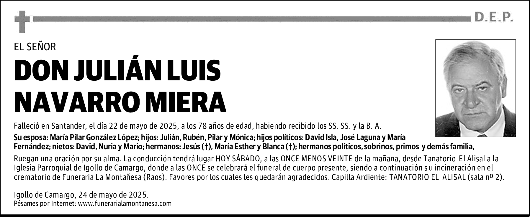 DON JULIÁN LUIS NAVARRO MIERA