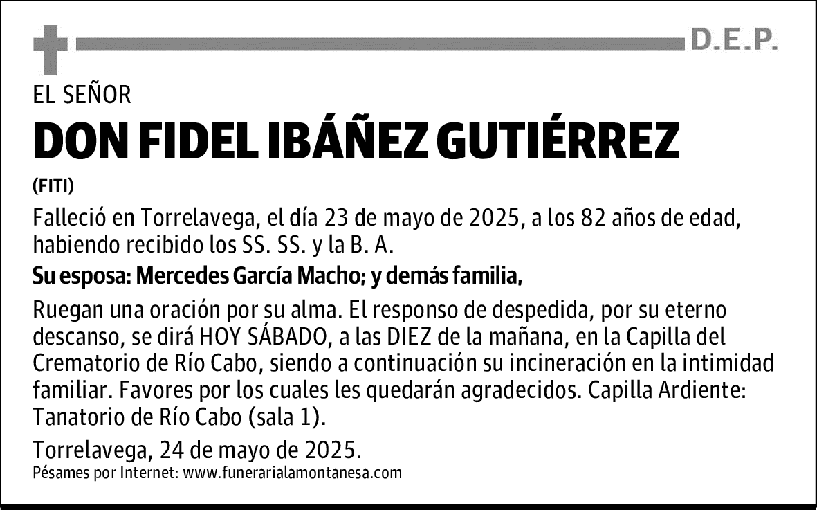 DON FIDEL IBÁÑEZ GUTIÉRREZ