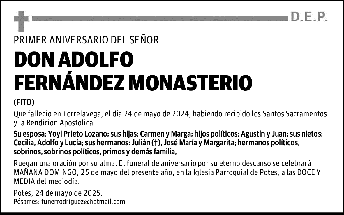 DON ADOLFO FERNÁNDEZ MONASTERIO