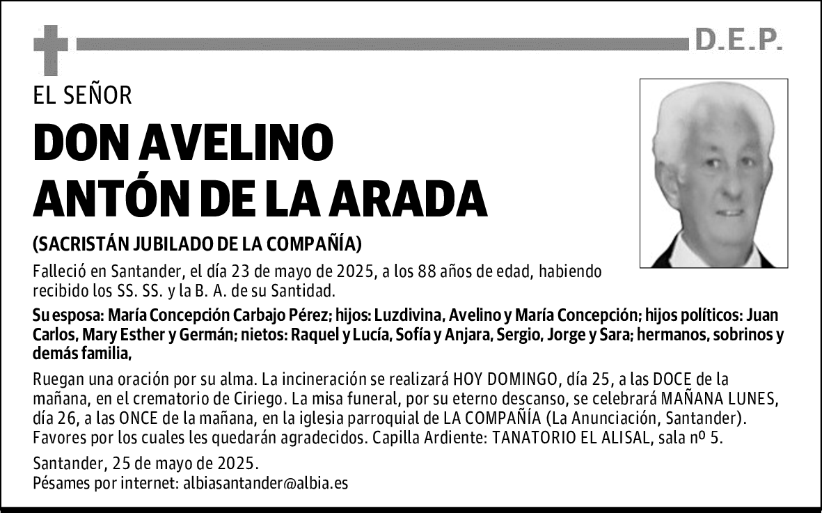 DON AVELINO ANTÓN DE LA ARADA