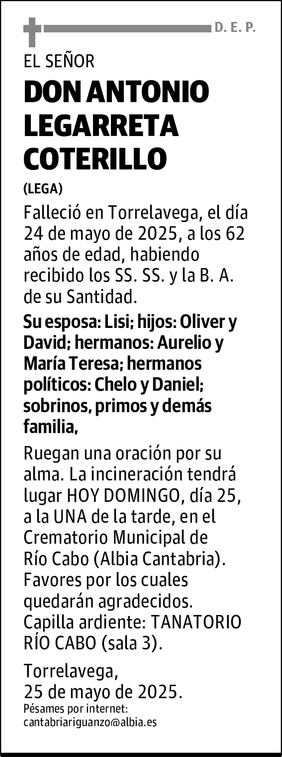 DON ANTONIO LEGARRETA COTERILLO