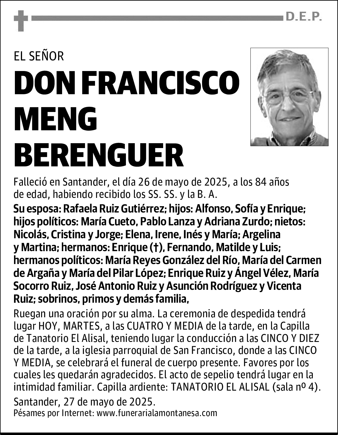 DON FRANCISCO MENG BERENGUER