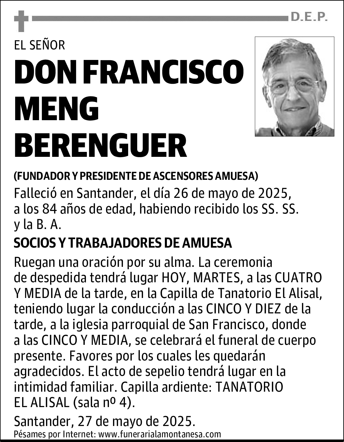 DON FRANCISCO MENG BERENGUER