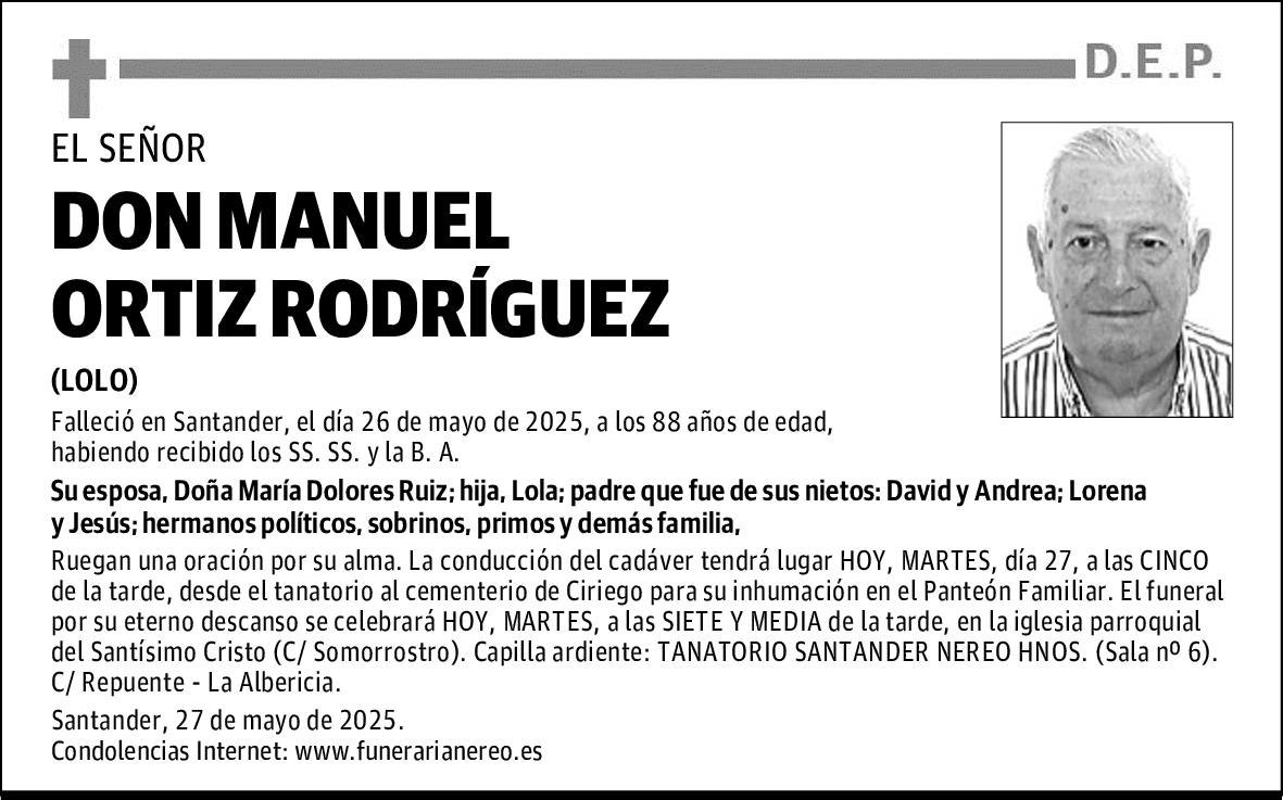 DON MANUEL ORTIZ RODRÍGUEZ