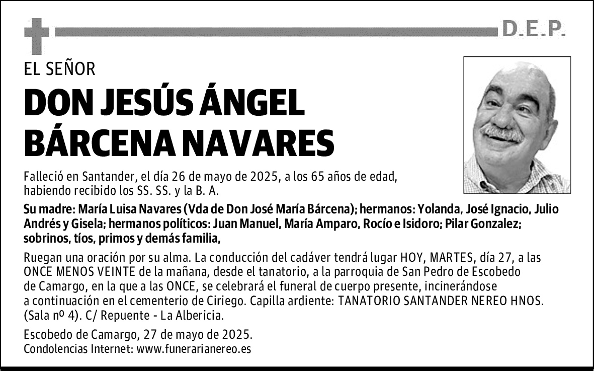 DON JESÚS ÁNGEL BÁRCENA NAVARES