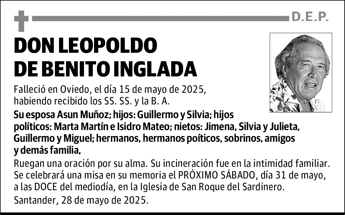 DON LEOPOLDO DE BENITO INGLADA