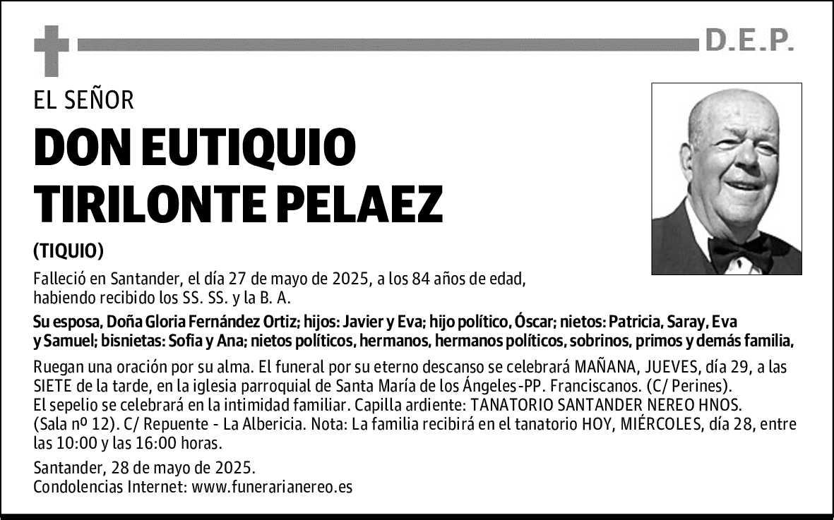 DON EUTIQUIO TIRILONTE PELAEZ