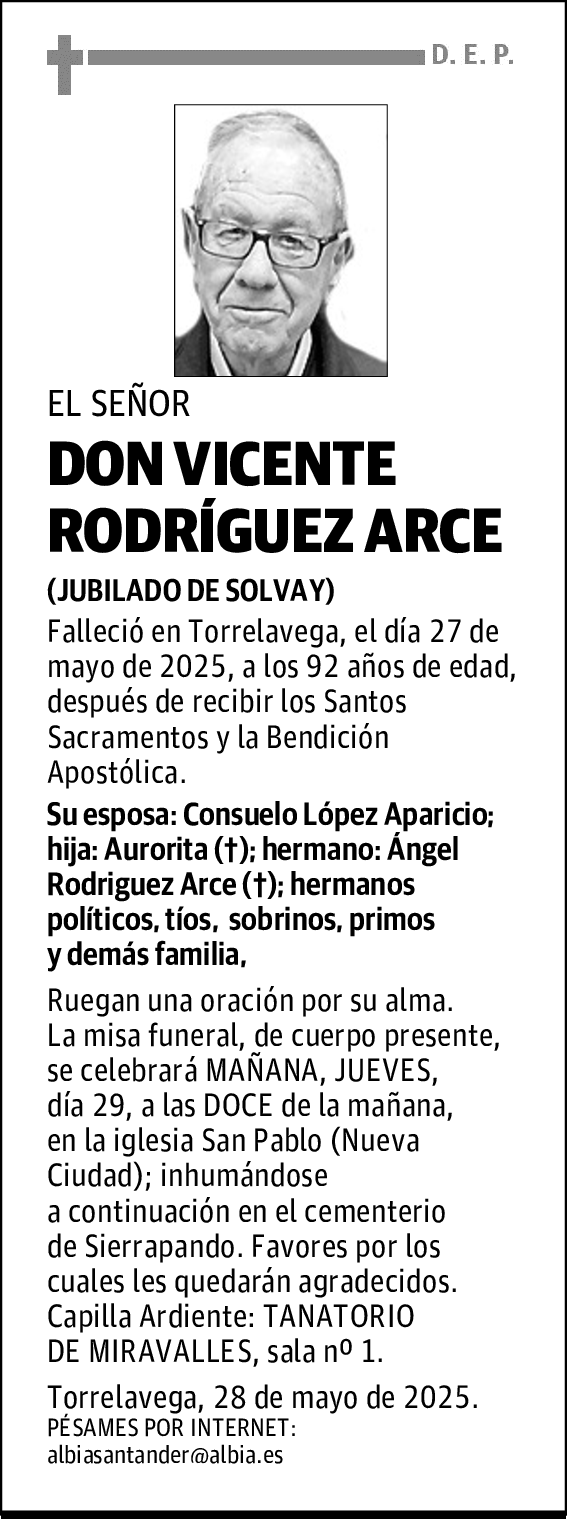 DON VICENTE RODRÍGUEZ ARCE