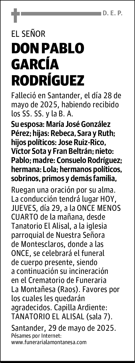 DON PABLO GARCÍA RODRÍGUEZ