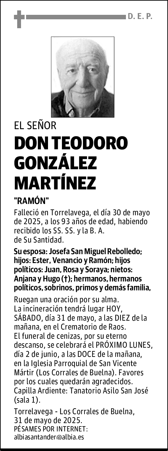 DON TEODORO GONZÁLEZ MARTÍNEZ