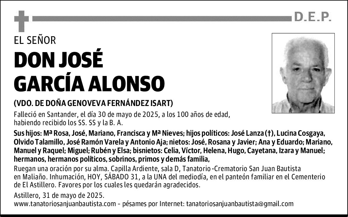 DON JOSÉ GARCÍA ALONSO