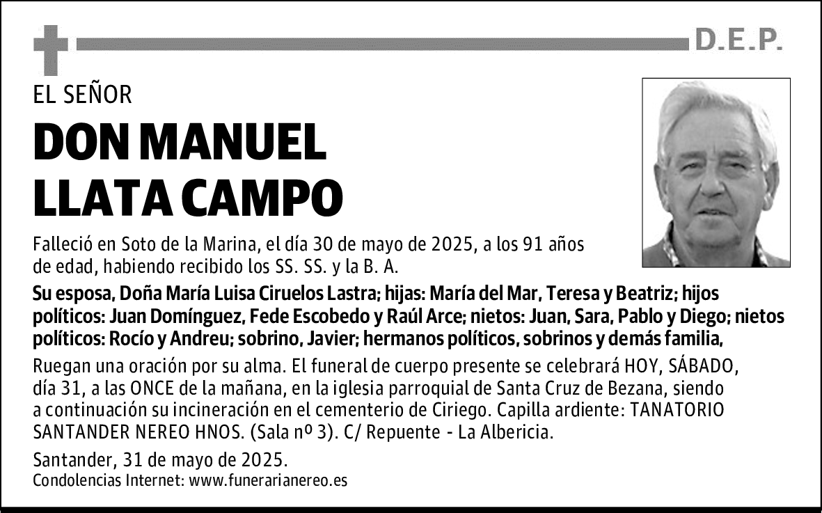 DON MANUEL LLATA CAMPO