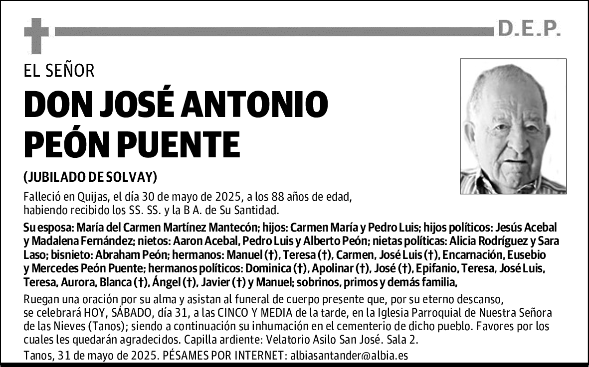 DON JOSÉ ANTONIO PEÓN PUENTE