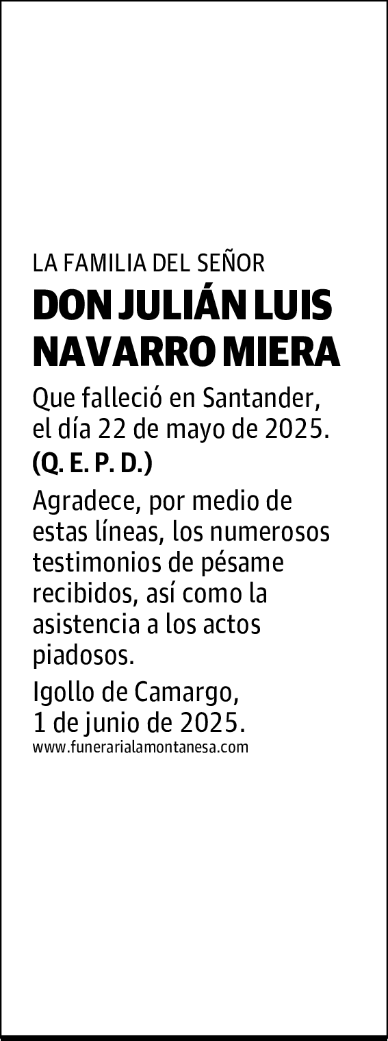 DON JULIÁN LUIS NAVARRO MIERA