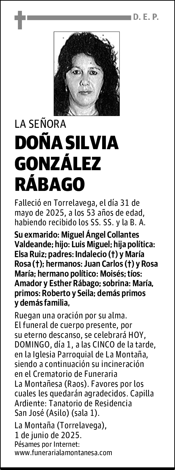 DOÑA SILVIA GONZÁLEZ RÁBAGO