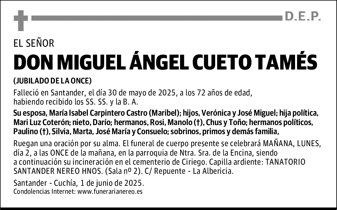 DON MIGUEL ÁNGEL CUETO TAMÉS
