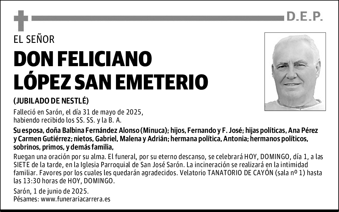 DON FELICIANO LÓPEZ SAN EMETERIO