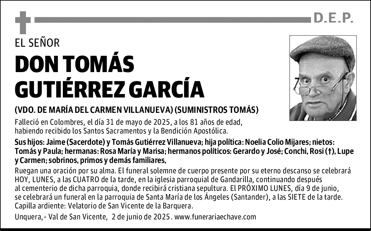 DON TOMÁS GUTIÉRREZ GARCÍA