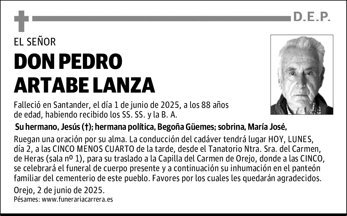 DON PEDRO ARTABE LANZA