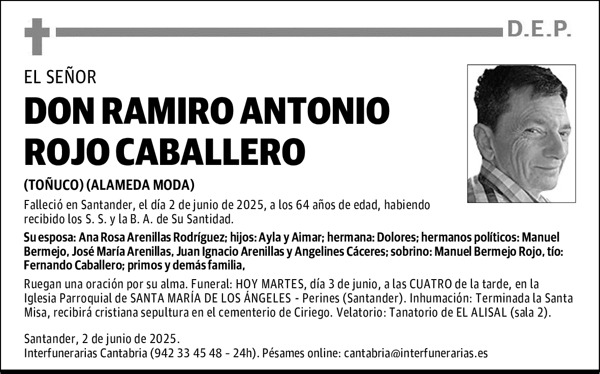 DON RAMIRO ANTONIO ROJO CABALLERO