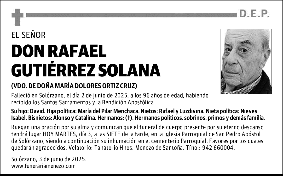 DON RAFAEL GUTIÉRREZ SOLANA