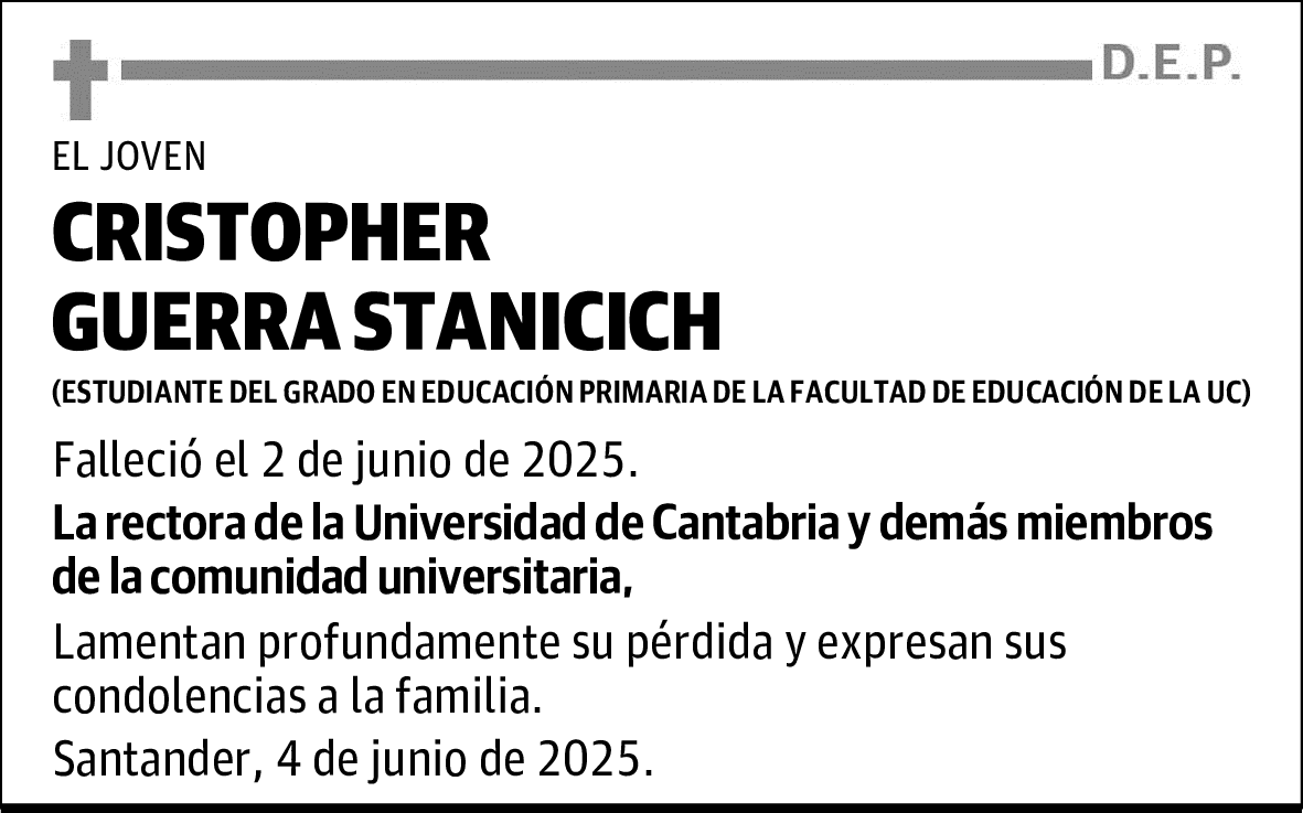 CRISTOPHER GUERRA STANICICH