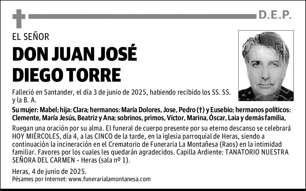 DON JUAN JOSÉ DIEGO TORRE