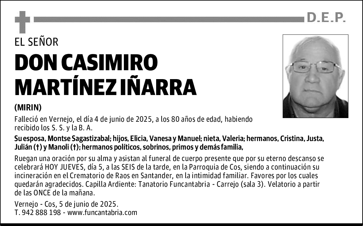 DON CASIMIRO MARTÍNEZ IÑARRA