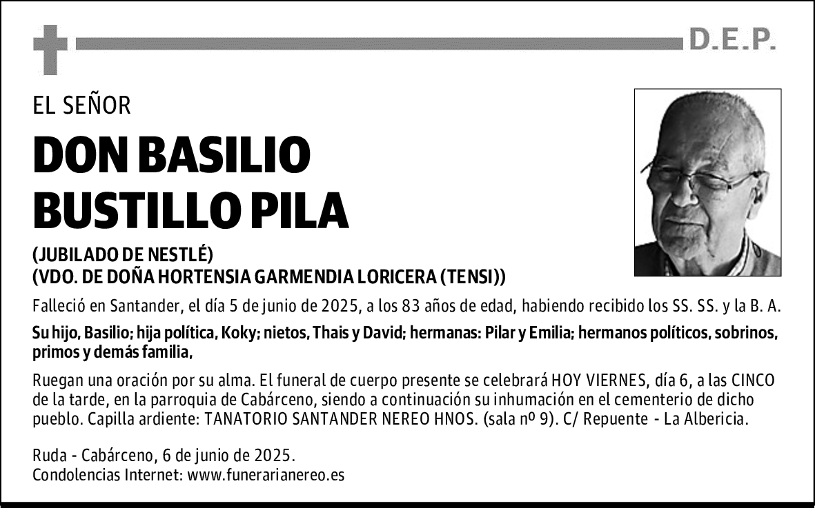 DON BASILIO BUSTILLO PILA