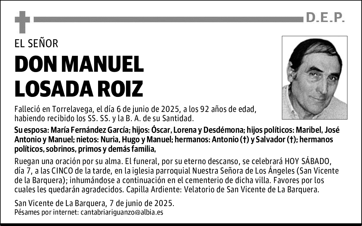 DON MANUEL LOSADA ROIZ