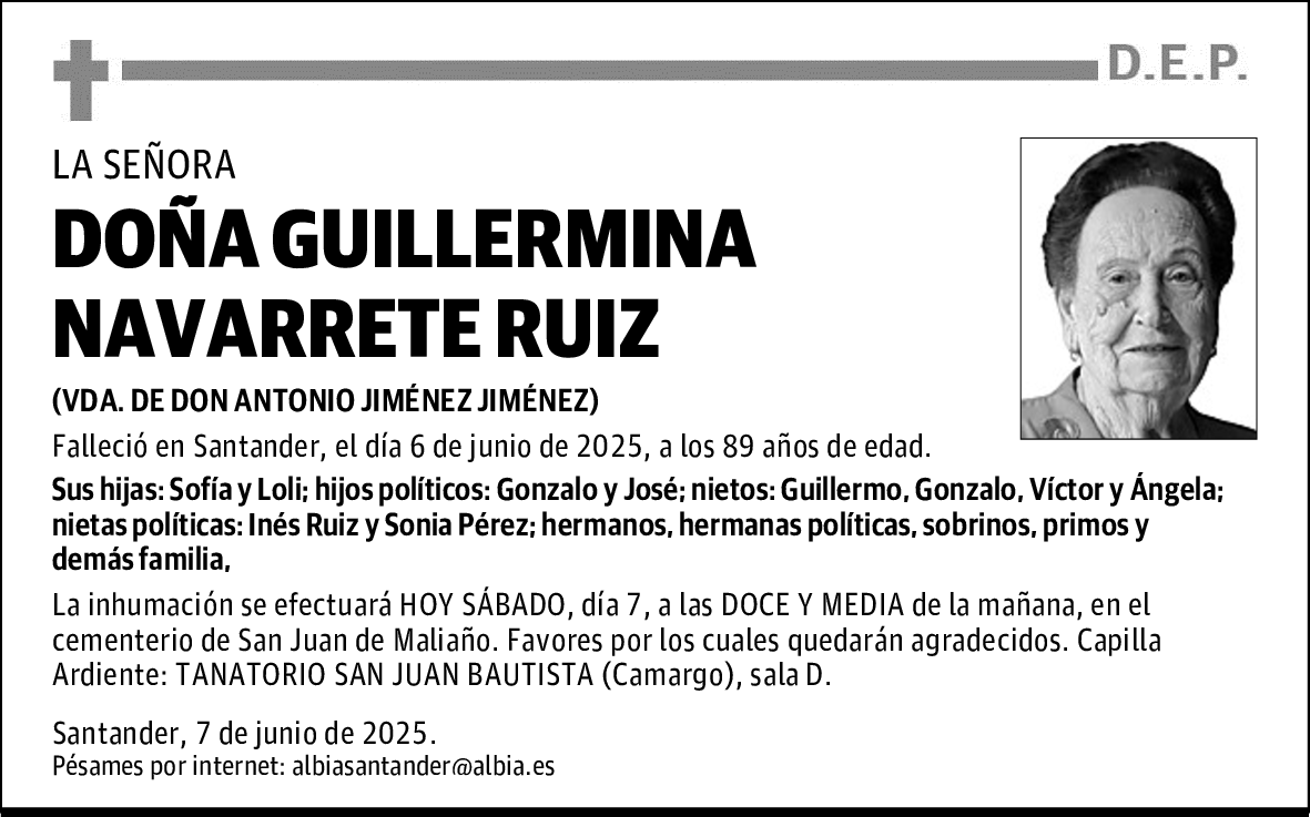 DOÑA GUILLERMINA NAVARRETE RUIZ