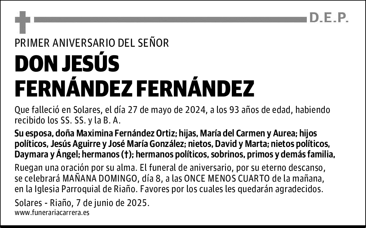 DON JESÚS FERNÁNDEZ FERNÁNDEZ