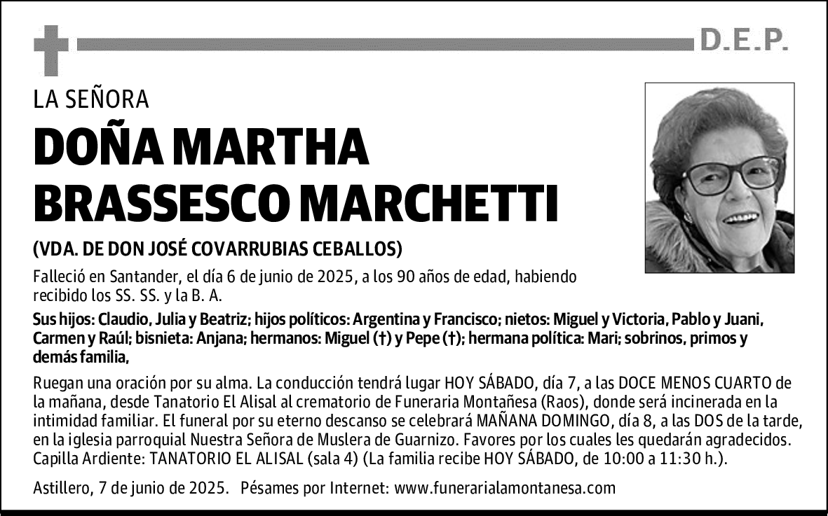 DOÑA MARTHA BRASSESCO MARCHETTI