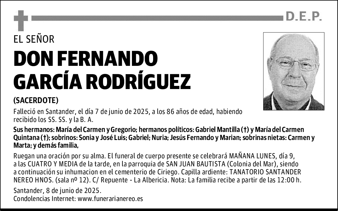 DON FERNANDO GARCÍA RODRÍGUEZ