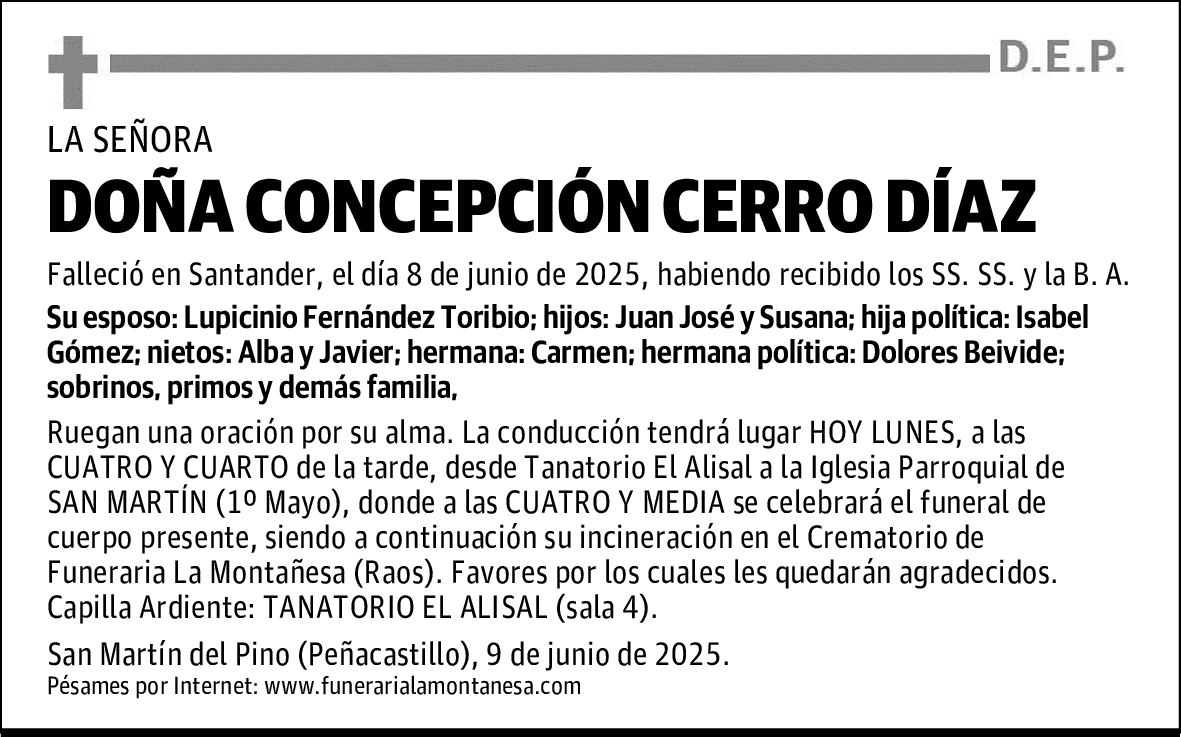 DOÑA CONCEPCIÓN CERRO DÍAZ