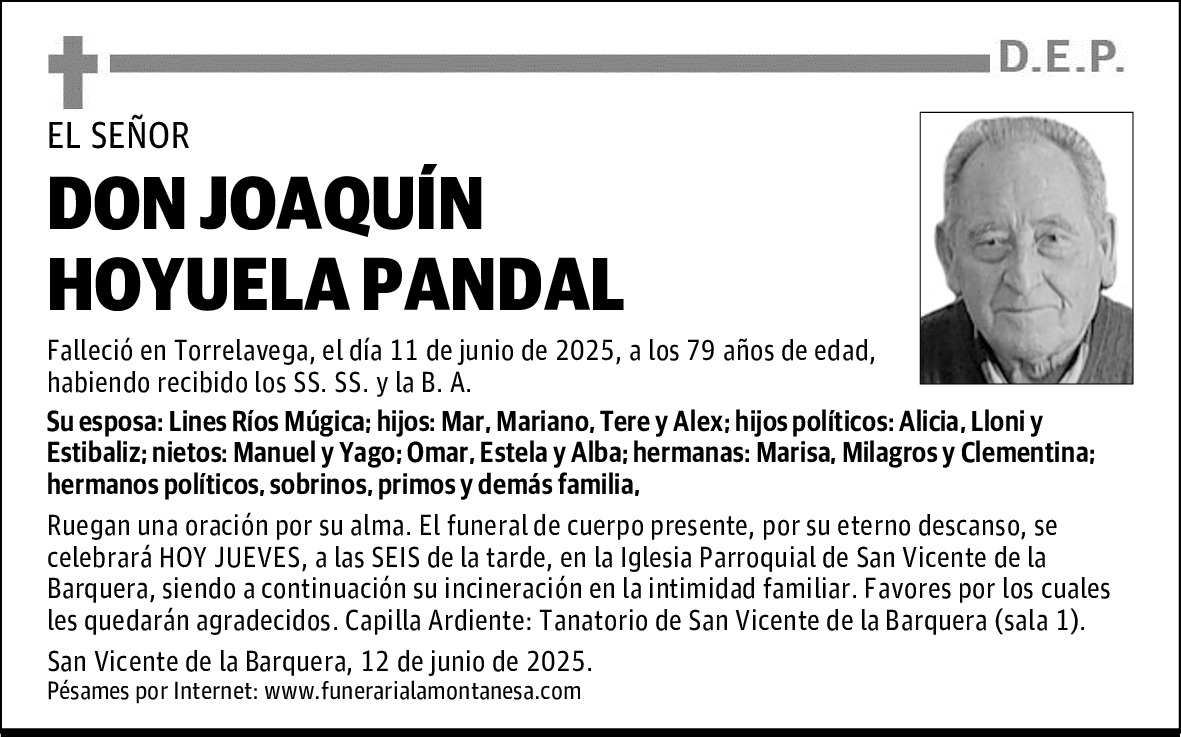 DON JOAQUÍN HOYUELA PANDAL
