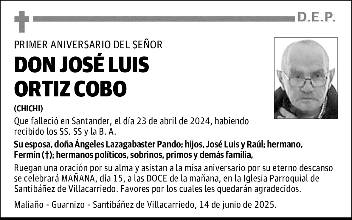 DON JOSÉ LUIS ORTIZ COBO