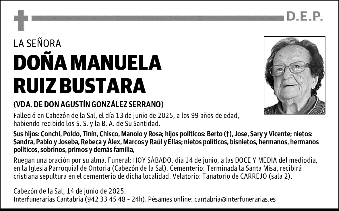 DOÑA MANUELA RUIZ BUSTARA