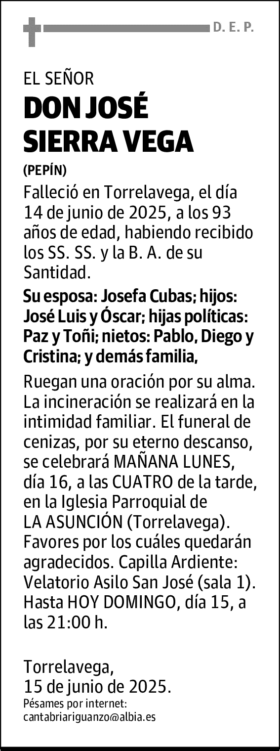 DON JOSÉ SIERRA VEGA