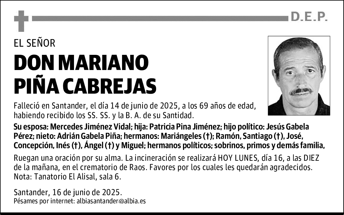 DON MARIANO PIÑA CABREJAS