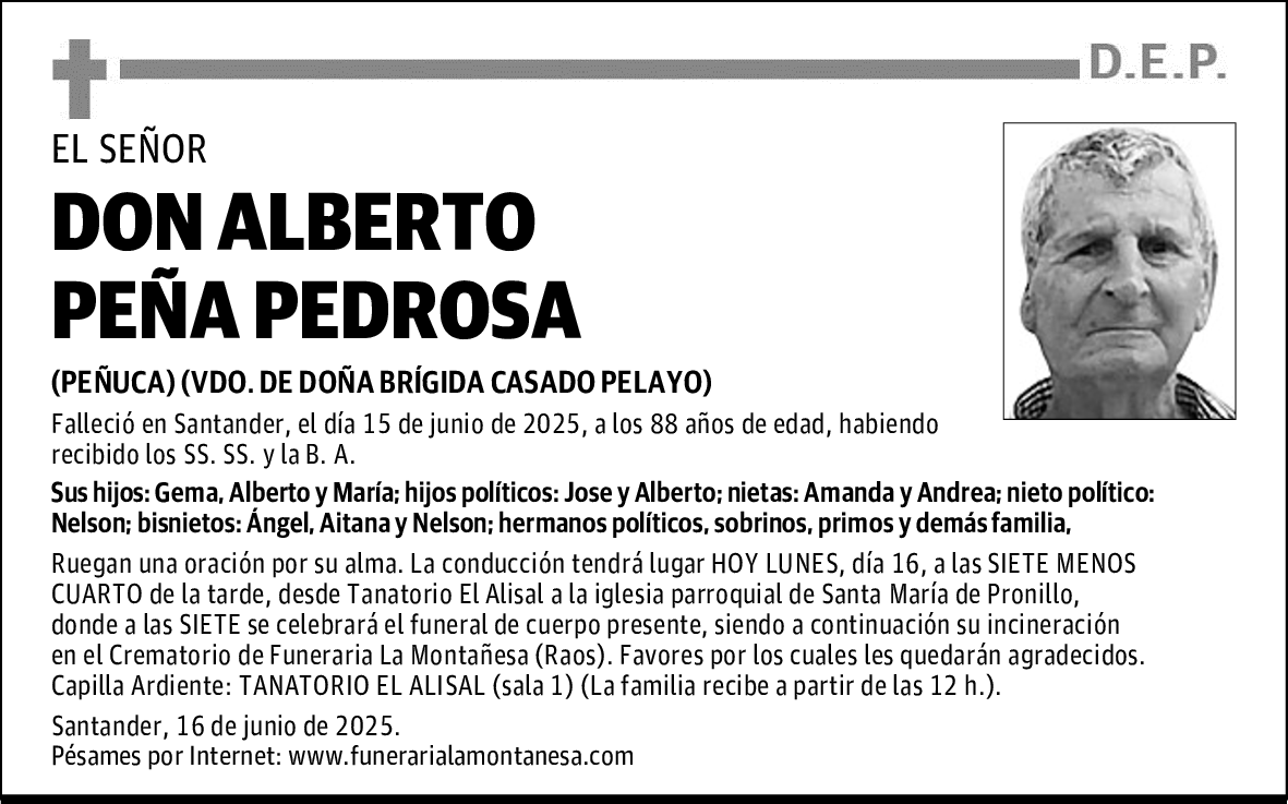 DON ALBERTO PEÑA PEDROSA