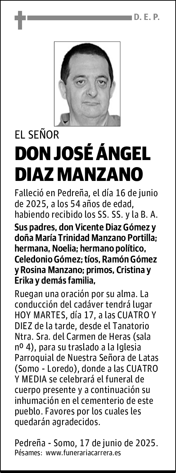 DON JOSÉ ÁNGEL DIAZ MANZANO