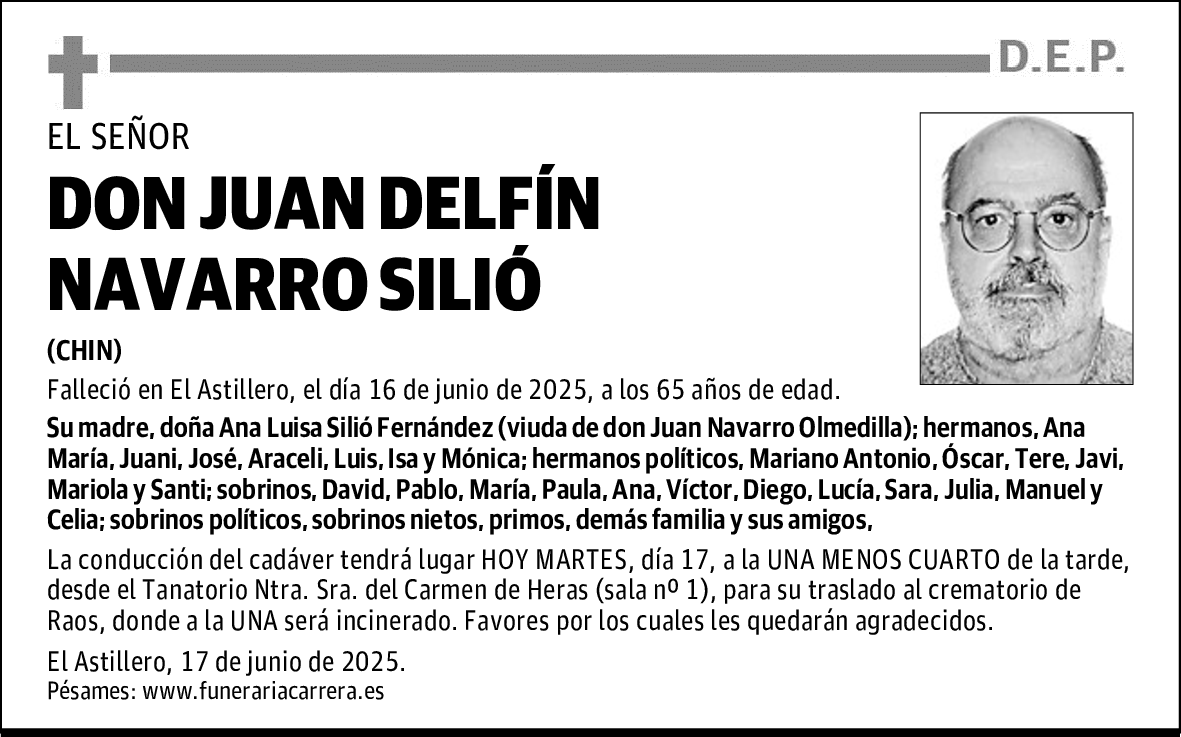 DON JUAN DELFÍN NAVARRO SILIÓ